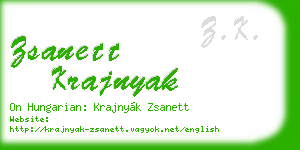 zsanett krajnyak business card